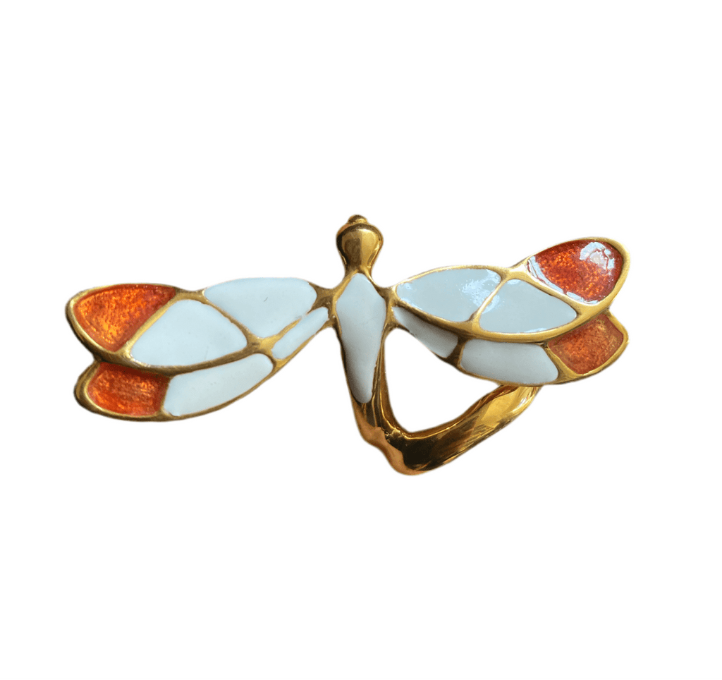 AnimazulEleonora VariniEleonora Varini - Dragonfly Ring Orange & White