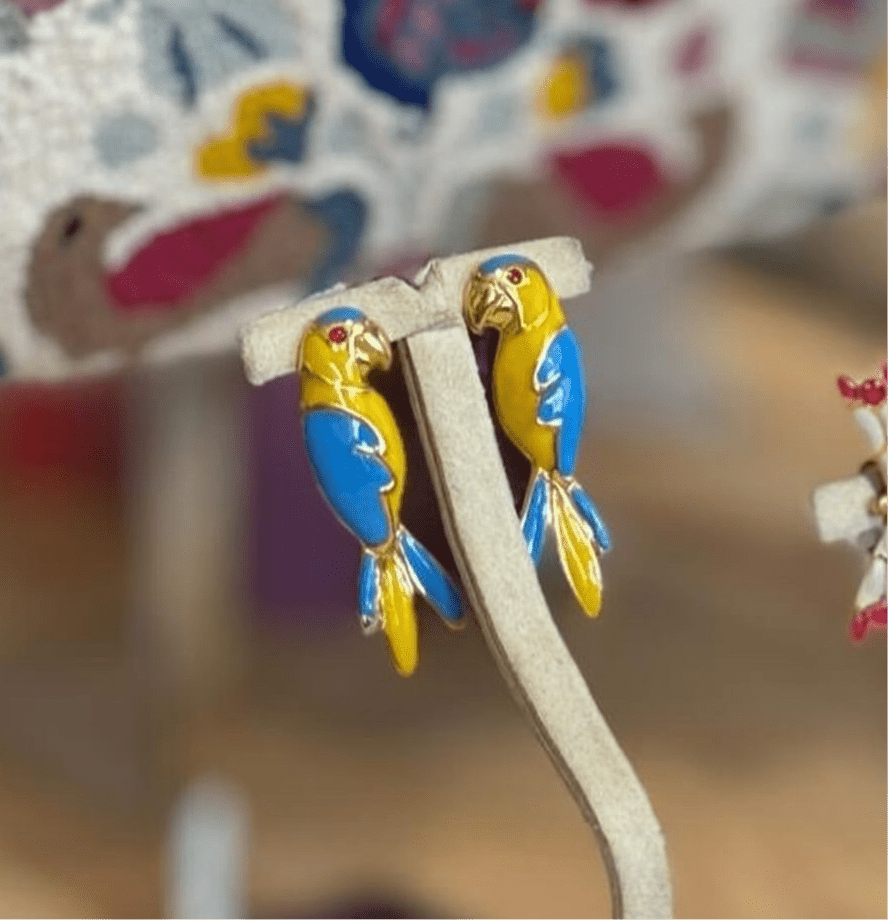 AnimazulEleonora VariniEleonora Varini - Parrot Earrings