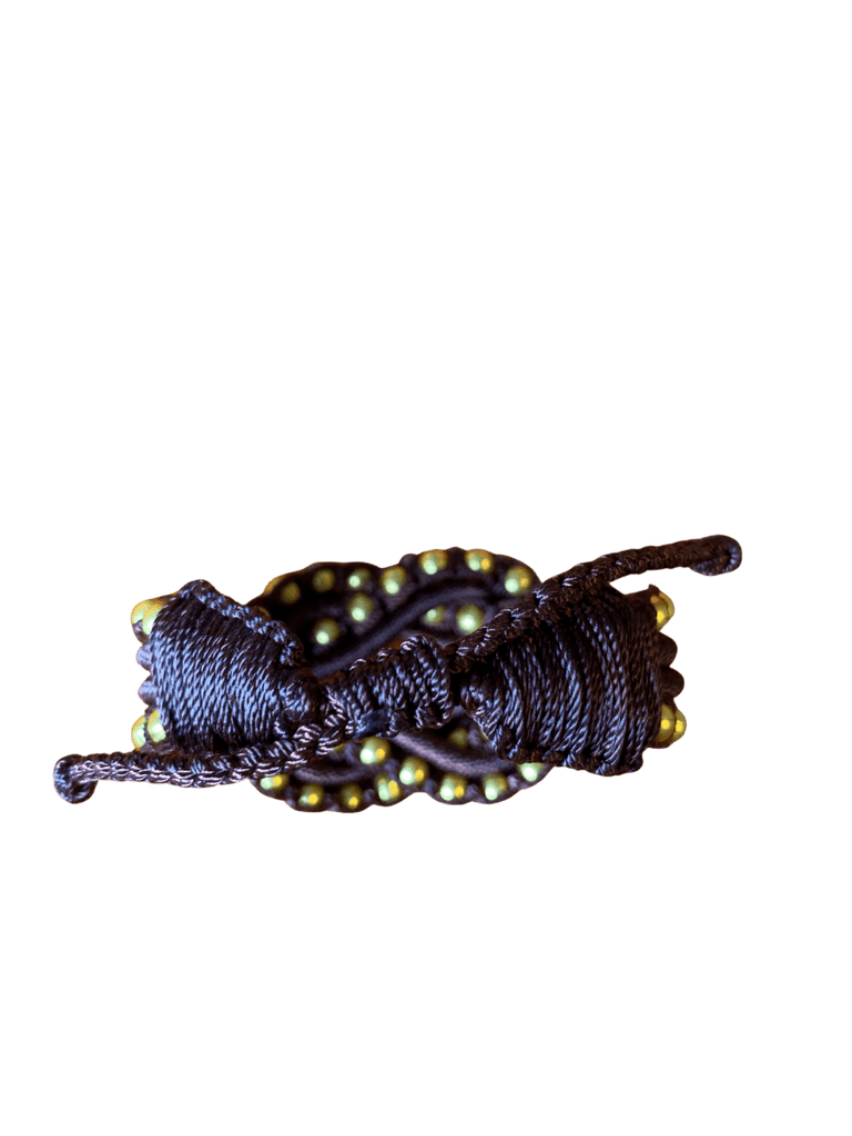 AnimazulSequence CollectionSequence Collection - Open Knot Beaded Bracelet - Brown & Gold
