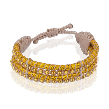 AnimazulSequence CollectionSequence Collection - Teopan Beaded Bracelet - Gold