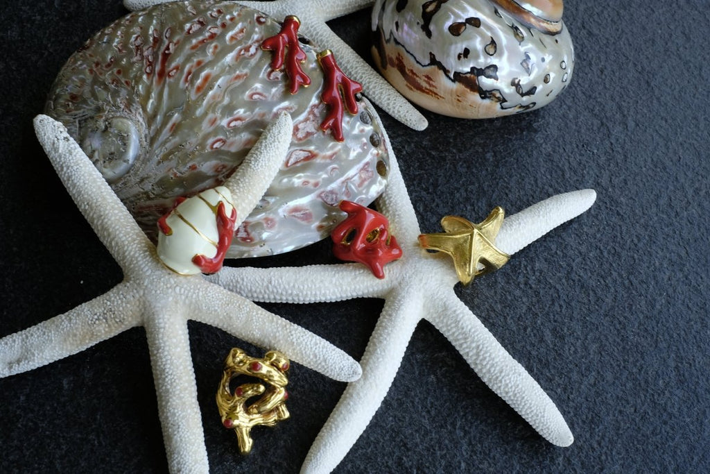 AnimazulEleonora VariniEleonora Varini - Rugged Coral Ring Gold