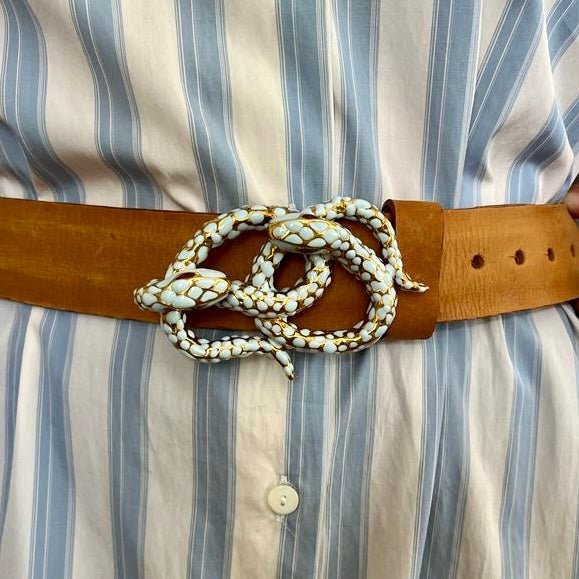 AnimazulEleonora VariniEleonora Varini - Snake Buckle with Leather Belt