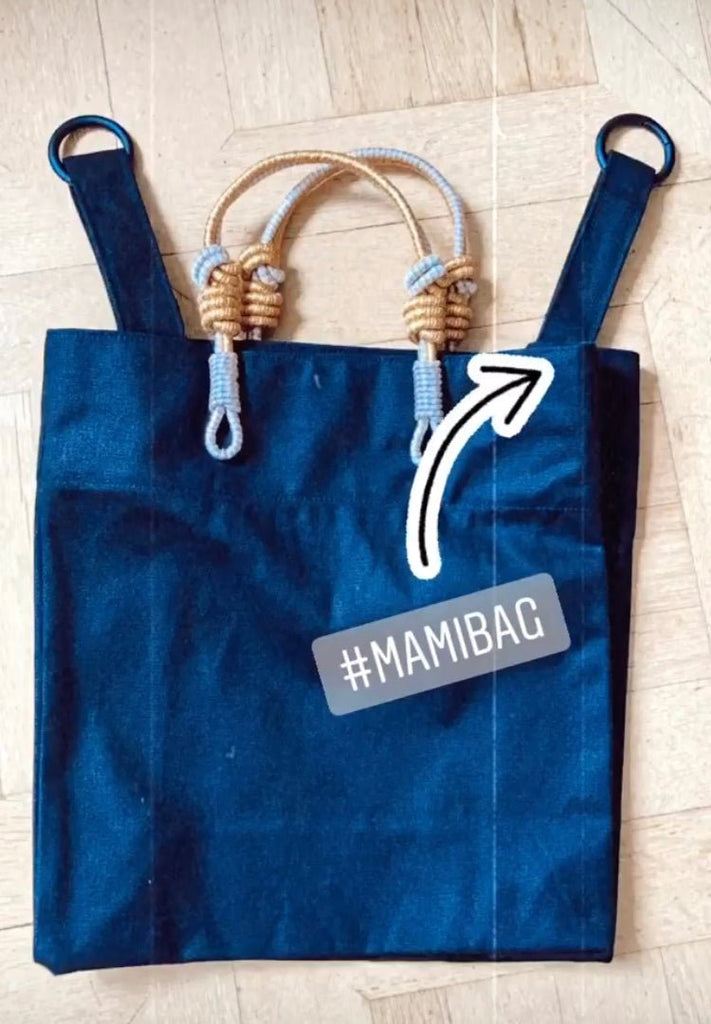 AnimazulSequence CollectionSequence Collection - 2 Knot Handle Market Tote - Black & Gold