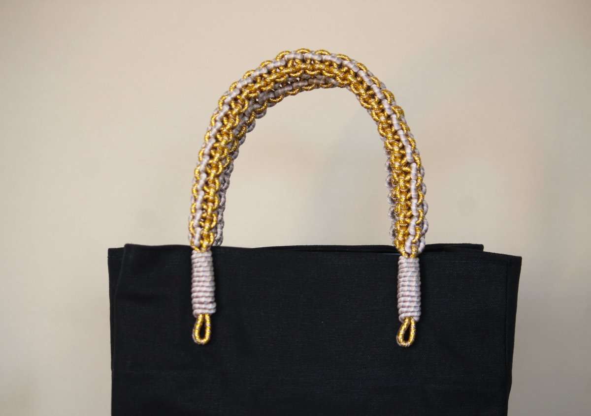 braided handle bag