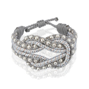 AnimazulSequence CollectionSequence Collection - Open Knot Beaded Bracelet Silver